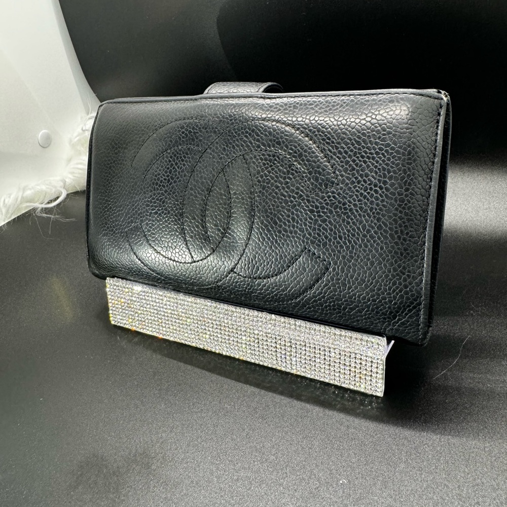 CHANEL BLK Caviar Leather Long Wallet - Picture 14 of 16
